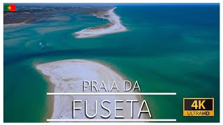 Praia da Fuseta Drone Footage HD  Algarve Portugal [upl. by Yssirc]