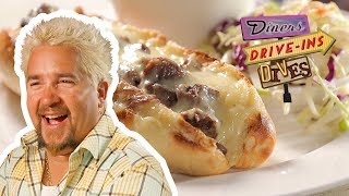 Braised Short Rib French Dip  Diners Driveins and Dives with Guy Fieri  Food Network [upl. by Laeynad]