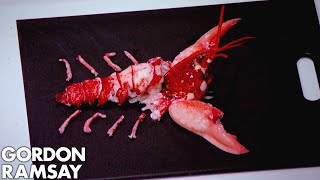 Gordon Ramsay  How to Extract ALL the Meat from a Lobster [upl. by Alyn99]