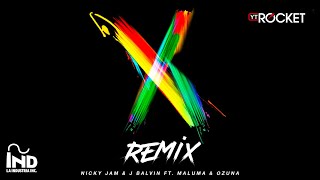 X Remix  Nicky Jam x J Balvin x Ozuna x Maluma [upl. by Atwekk]