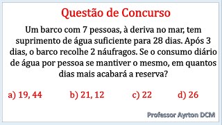 33  Regra de 3  Matemática para concurso com Professor Ayrton DCM [upl. by Groeg209]