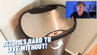 Upgrade Your Space with the NINESTARS DZT5013 Touchless Trash Can  Amazon Home Review [upl. by Adora]