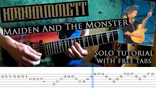 Kirk Hammett  Maiden And The Monster 1st guitar solo lesson with tablatures [upl. by Isdnyl471]