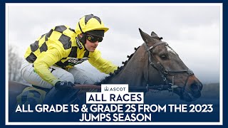 ALL RACES  Grade 1 amp Grade 2 Races from Ascot’s Jumps Season in 2023 [upl. by Yehus789]