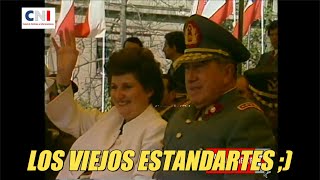 MARCHA LOS VIEJOS ESTANDARTES ANTE EL PRESIDENTE PINOCHET [upl. by Reube117]