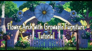 Palia  Flower Arch with Growable Furniture Tutorial [upl. by Assilanna]