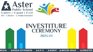 Investiture Ceremony Celebration 202324 at Aster Public School Noida Extension [upl. by Adlare]