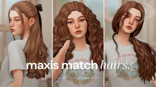 best maxis match hairs  the sims 4  contenido personalizado haul  cc links [upl. by Stedman]