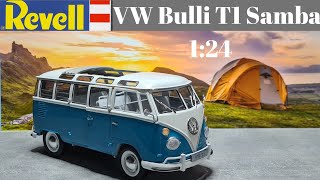 Revell VW Bulli T1 Samba 124 Full Build revell modellbau plastikmodellbau [upl. by Renie]