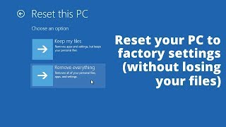 Windows 10 Reset your PC to factory settings without losing your files [upl. by Adnalohs]