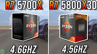 Ryzen 7 5700X vs Ryzen 7 5800X3D  Big Difference [upl. by Retsevlys711]