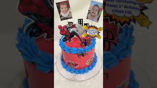 2in1 number cake spidermancake theme cake [upl. by Suolevram]