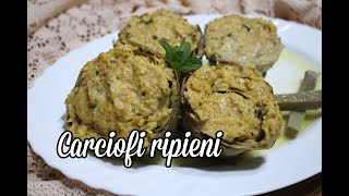 Carciofi ripieni ricetta facile veloce e senza forno  Sfizi amp Delizie [upl. by Tonya]