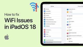 How to Troubleshoot WiFi Issues in iPadOS 18 [upl. by Ardnait]