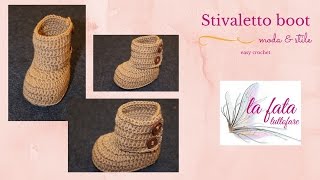 Tutorial stivale ugg uncinetto [upl. by Nawuj]