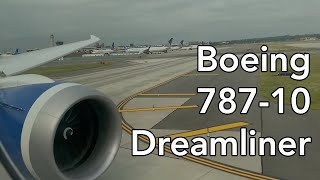 GEnX1B SPOOL UP  UNITED  78710 DREAMLINER  STARTUP TAXI amp TAKEOFF  EWR  NEWARK  RWY22R [upl. by Tyre]