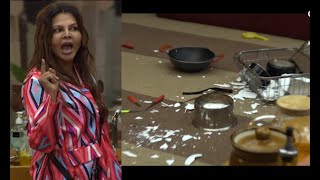 BIGG BOSS MARATHI 4 Rakhi Sawant breaks plates and cups biggbossmarathi rakhisawant biggboss [upl. by Eilrac889]