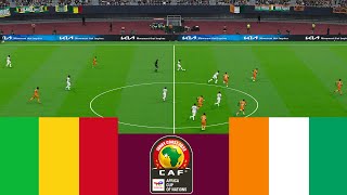 Mali 1 vs 2 Cote dIvore 2024 CAF Africa Cup  Video game simulation PES 2021 [upl. by England]