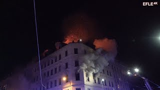 Menschen schreien um Hilfe Dramatischer Wohnhausbrand LeipzigSellerhausen 2930032018 [upl. by Hamner]