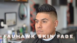 FAUXHAWK  SKIN FADE  scraftblendz DOING THE FADE [upl. by Corb299]