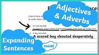 Expanding Sentences with Adjectives amp Adverbs [upl. by Meihar]