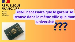 Campus France est ce que mon garant peut être résident dans nimporte quelle ville en France [upl. by Beisel]