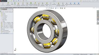 SolidWorks tutorial  Design And Assembly of Ball Bearing in SolidWorks  SolidWorks [upl. by Ebbarta]