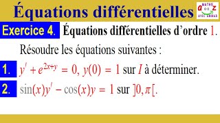 exercice corrigé Equations différentielles dordre 1 [upl. by Carbone927]