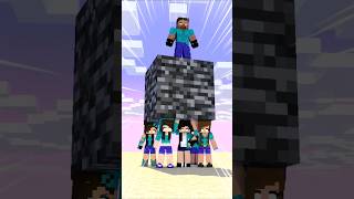 Steve Team Vs Herobrine Team  Race with Big Bedrock shorts friendship minecraft helpherobrine [upl. by Madriene255]