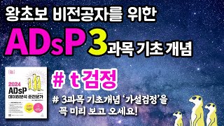 왕초보 비전공자를 위한 ADsP 3과목 기초편t검정 [upl. by Callas657]