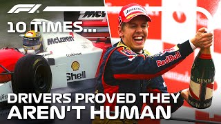 10 Times F1 Drivers Proved They Aren’t Human [upl. by Mulloy]