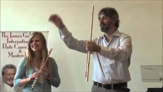 Sir James Galway Masterclass 2011  Raffaele Trevisani Warm Up class Highlights [upl. by Stefanie916]