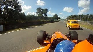 Zolder Circuit  Formula 1 Car vs Mini Cooper Radical amp Co [upl. by Townshend]