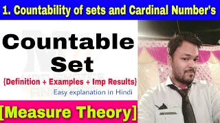 CountableSetInHindi  Countable Set and Uncountable Set  Measure Theory [upl. by Ttelracs]