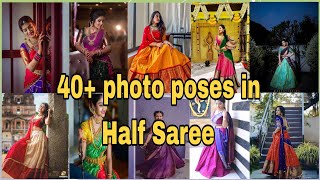 40 half saree photo poses ideashalf saree photography ideasphotoshoot ideasneehaschannel [upl. by Clarisse455]