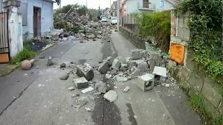 Terremoto Catania Earthquake 26122018 Etna Sicily damage in Fleri Zafferana [upl. by Anzovin]