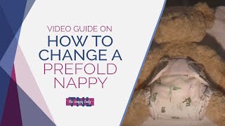 How to change a prefold nappy system Demonstrated By The Nappy Lady [upl. by Furlong]