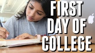 FIRST DAY OF COLLEGE VLOG  freshman year 2017 [upl. by Bocyaj]