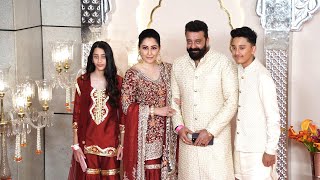 Sanjay Dutt Manyata Dutt with Kids  Bhushan Kumar at Anant Radhika wedding [upl. by Dwyer972]