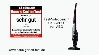 Testvideo Akkusauger AEG CX878 BO Testsieger [upl. by Etsirk]