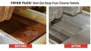 QuestSpecialty Fryer Puck Boil Out for Cleaning Dirty Fryers OLDER VERSION [upl. by Gerdi]