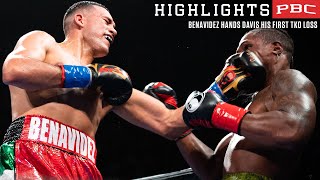 David Benavidez hands Davis his first TKO loss  BenavidezAndrade [upl. by Aihpled]