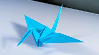 Lets Make Origami Paper Crane Easily Step by Step [upl. by Hsemar429]