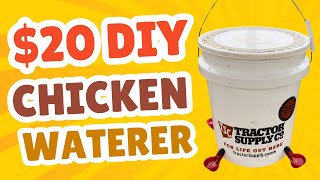 Easy DIY Chicken Waterer 20 Minute Project under 20 [upl. by Sauder]