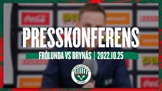 Presskonferensen efter Frölunda  Brynäs [upl. by Hylan]