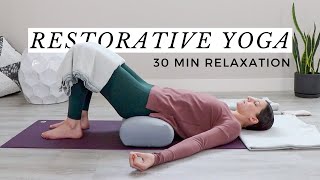 30Minute Restorative Yoga with Props Full Body SelfCare [upl. by Eila]