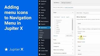 Adding menu icons to Navigation Menu in Jupiter X [upl. by Gabel589]