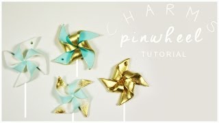 polymer clay Pinwheel Charms TUTORIAL [upl. by Saum]