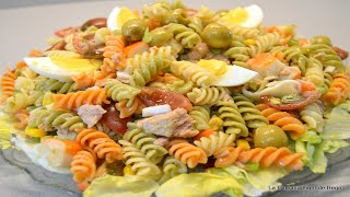 Ensalada de Pasta completa Con Trucos para una Ensalada muy jugosa y sabrosa [upl. by Rexanne]