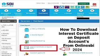 How to download online SBI interest Certificate for income tax  Interest certificate kaise nikale [upl. by Greenwood]